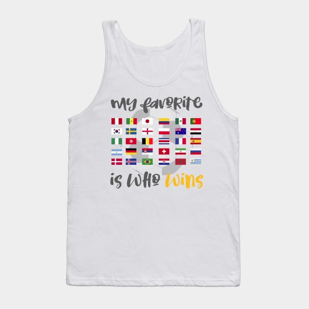 My Favorite Soccer World Cup Team Jersey Russia 2018 Shirt Tank Top by Teequeque